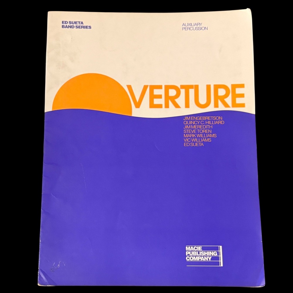 Ed Sueta Band Series Overture Auxiliary Percussion Sheet Music 1989 Macie Pub